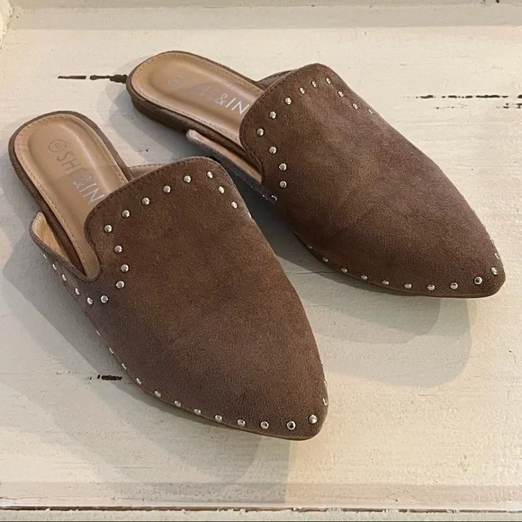 Studded Slip-on Mule Flats - Picture 2 of 8